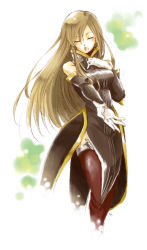 Rule 34 | 00s, brown hair, gloves, long hair, music, singing, solo, tabard, tales of (series), tales of the abyss, tear grants, thighhighs