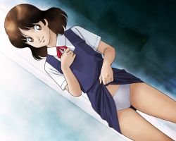 Rule 34 | 1girl, asakura minami, lifting own clothes, panties, see-through, touch (manga), underwear, white panties