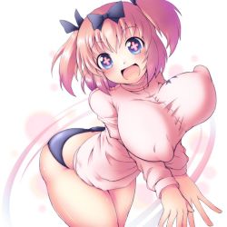 Rule 34 | + +, 10s, 1girl, ass, bent over, blue eyes, blush, bouncing breasts, bow, breasts, buruma, butt crack, covered erect nipples, hair bow, hibari (senran kagura), huge breasts, jacket, looking at viewer, open mouth, pink hair, puffy nipples, semikichi, senran kagura, short hair, short twintails, smile, solo, symbol-shaped pupils, track jacket, twintails, unaligned breasts