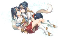 Rule 34 | 2boys, ainu clothes, amazuyu tatsuki, animal ears, aquaplus, ass, ass focus, between legs, black hair, blue eyes, boots, brothers, cheek-to-cheek, dorry (utawarerumono), family, gloves, guraa, hair between eyes, hand between legs, hand on another&#039;s back, head tilt, headband, heads together, highres, hip vent, looking at viewer, multiple boys, official art, open mouth, ponytail, purple eyes, siblings, socks, sparkle, sparkle background, tail, transparent background, trap, twins, utawarerumono, utawarerumono: lost flag
