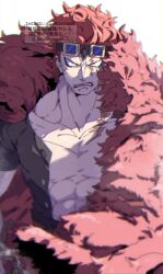Rule 34 | 1boy, abs, absurdres, angry, artist name, black shirt, buttons, cape, clenched teeth, collarbone, commentary request, eustass kid, fur cape, glaring, goggles, goggles on head, highres, hoshikawa (hoshizorafes), looking at viewer, male focus, muscular, muscular male, one piece, open clothes, open shirt, parted lips, pectorals, red cape, red hair, scar, scar on chest, scar on face, shirt, short hair, short sleeves, simple background, solo, spiked hair, teeth, twitter username, upper body, v-shaped eyes, watermark, white background