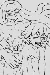 Rule 34 | 2girls, ajna (indivisible), highres, indivisible, monochrome, multiple girls, tagme, yuri