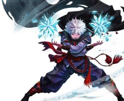 Rule 34 | 00s, cape, dnf, dungeon and fighter, glacial master, male mage, male mage (dungeon and fighter), sash, short hair, white hair
