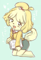 Rule 34 | animal crossing, artist request, isabelle (animal crossing), nintendo, tagme, text focus, translation request