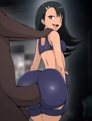 Rule 34 | 1boy, 1girl, all the way through, anal, animated, ass, ass focus, ass press, ass shake, black hair, bouncing ass, bouncing breasts, breasts, brown eyes, clothed sex, clothes, cum, cum in ass, cum inflation, cum overflow, cum through, curvy, dark-skinned male, dark skin, deep penetration, dialogue box, ejaculation, gym, gym shirt, gym shorts, gym uniform, hands on another&#039;s shoulders, hands on own thighs, heartbeat, highres, huge ass, huge penis, ijiranaide nagatoro-san, inflation, large penis, looking back, medium breasts, nagatoro hayase, naughty face, open mouth, penetration through clothes, penis, rough sex, sex, shirt, shorts, sound, standing, standing sex, stomach bulge, tagme, testicles, thick thighs, thighs, tight clothes, video, vomiting cum, wide hips, zonen404