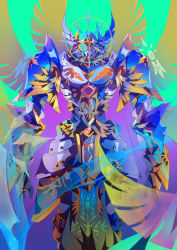 Rule 34 | absurdres, angel, armor, covered face, crests (digimon), digimon, highres, mask, multiple wings, seraphimon, wings
