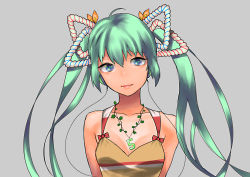 Rule 34 | 1girl, aqua eyes, aqua hair, bad id, bad pixiv id, hag (hag 015), hatsune miku, headphones, highres, jewelry, long hair, looking at viewer, necklace, no nose, simple background, smile, solo, twintails, vocaloid