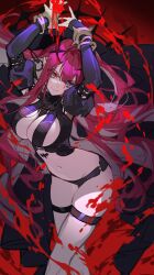 Rule 34 | 1girl, absurdres, arms up, baobhan sith (fate), baobhan sith (second ascension) (fate), black panties, black veil, bracelet, breasts, bridal gauntlets, chain, chain earrings, detached sleeves, earrings, fate/grand order, fate (series), grey eyes, highres, jewelry, large breasts, long hair, looking at viewer, navel, outdoors, panties, pink hair, pointy ears, revealing clothes, sidelocks, sketch, solo, spiked bracelet, spikes, thigh strap, tiara, underwear, veil, youling keke