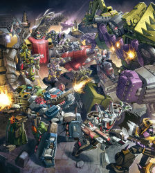 Rule 34 | arm cannon, autobot, blast off (transformers), blue eyes, casey w. coller, character request, collaboration, commentary, decepticon, devastator (transformers), english commentary, firing, gun, holding, holding gun, holding weapon, impactor (transformers), insignia, joana lafuente, looking to the side, looking up, mecha, mechanical wings, no humans, official art, omega supreme, onslaught (transformers), robot, science fiction, springer, springer (transformers), transformers, ultra magnus, visor, weapon, wheeljack, wings