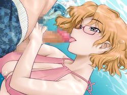 Rule 34 | 1boy, 2girls, amagi manami, animal print, ass, bikini, blonde hair, blue male swimwear, blue swim trunks, blush, breasts, bubble, censored, cleavage, clothed sex, clothes pull, day, dutch angle, erection, fellatio, fish print, from side, game cg, glasses, grey eyes, halterneck, handjob, innertube, kiriyama taichi, large breasts, licking, male pubic hair, male swimwear, male swimwear pull, mosaic censoring, multiple girls, one-piece swimsuit, oral, orange hair, parted bangs, penis, pink-framed eyewear, pink bikini, print male swimwear, print swim trunks, print swimsuit, pubic hair, public indecency, public nudity, red-framed eyewear, school swimsuit, short hair, shorts, shorts pull, sideboob, solo focus, stealth handjob, stealth sex, sweet home, swim ring, swim trunks, swim trunks pull, swimsuit, testicles, tongue, tongue out, underwater, underwater sex, wavy hair