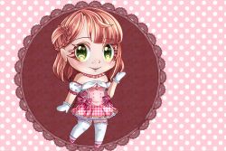 Rule 34 | 1girl, absurdres, arm garter, artist name, artist request, back bow, bare shoulders, blush, bow, bowtie, braid, braided bun, breasts, buttons, checkered clothes, checkered skirt, chibi, cleavage, collarbone, cross-laced clothes, cross-laced dress, detached collar, dress, dress bow, earrings, female focus, flower, flower dress, frilled dress, frilled legwear, frilled skirt, frills, full body, gem, gloves, green eyes, hair bow, hair bun, hair flower, hair ornament, heart, heart (symbol), heart earrings, highres, jewelry, lace, lace-trimmed dress, lace gloves, lace trim, looking at viewer, love live!, love live! nijigasaki high school idol club, love live! school idol festival, miniskirt, bowtie, necklace, orange hair, parted lips, pearl (gemstone), pearl necklace, pink background, pink bow, pink detached collar, pink dress, pink flower, pink footwear, pink lips, pink ribbon, pink skirt, plaid, plaid dress, plaid skirt, pleated, pleated dress, pleated skirt, polka dot, polka dot background, puffy short sleeves, puffy sleeves, red flower, red hair, ribbon, shoes, short hair, short sleeves, side bun, single side bun, skirt, sleeveless, sleeveless dress, small breasts, smile, solo, standing, striped, striped bow, uehara ayumu, white bow, white gloves, white legwear, white wrist cuffs, wrist cuffs, wrist ribbon, yellow eyes, yume e no ippo, yume e no ippo (love live!)