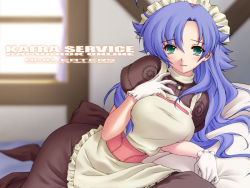 Rule 34 | 1girl, ahoge, apron, blue hair, blurry, blurry background, blush, breasts, brown dress, circle name, closed mouth, commentary request, copyright name, day, dress, earrings, feet out of frame, gloves, green eyes, hair between eyes, indoors, jewelry, kafra uniform, kazuma muramasa, long hair, looking at viewer, maid, maid headdress, medium breasts, pavianne (ragnarok online), pillow, puffy short sleeves, puffy sleeves, ragnarok online, short sleeves, smile, solo, stud earrings, watermark, web address, white apron, white gloves, window