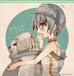 Rule 34 | 10s, 2girls, abyssal ship, bird, black hair, brown eyes, choko (kandatake), diving mask, diving mask on head, flying sweatdrops, goggles, goggles on head, horns, kantai collection, maru-yu (kancolle), multiple girls, northern ocean princess, open mouth, orange eyes, pale skin, penguin, sweatdrop, swimsuit, wavy mouth, white hair