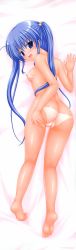 Rule 34 | 1girl, absurdres, barefoot, dakimakura (medium), feet, highres, long image, nipples, nude, pastel wing, pussy, soles, solo, tall image, toes, uncensored