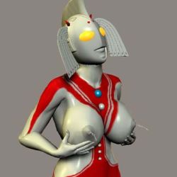 Rule 34 | 1girl, 3d, breasts, lactation, lowres, solo, tsuburaya productions, ultra mother, ultra series, what