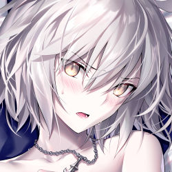 Rule 34 | 1girl, anchor necklace, fate/grand order, fate (series), hair between eyes, head tilt, jeanne d&#039;arc (fate) (all), jeanne d&#039;arc alter (fate), jewelry, necklace, tagme