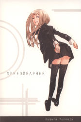 Rule 34 | 00s, 1girl, highres, kozaki yuusuke, legs, long hair, skirt, solo, speed grapher, tennouzu kagura, thighhighs