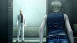 Rule 34 | 1boy, 1girl, 3d, animated, ass, denim, game, game cg, highres, jeans, pants, parasite eve, prison, screencap, sitting, standing, tagme, video, video game
