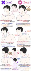 Rule 34 | 1boy, black hair, collarbone, commentary, english commentary, english text, guide, highres, how to, male focus, original, short hair, simple background, upper body, white background, yoshimura takuya