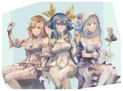 Rule 34 | 3girls, absurdres, animal, arm up, asuna (sao), asuna (stacia), bare shoulders, belt, bird, border, braid, breasts, brown eyes, brown hair, bug, butterfly, cat, choker, cleavage, commission, crossover, crown braid, detached collar, detached sleeves, dizzy (guilty gear), dress, elbow gloves, emilia (re:zero), flower, gloves, guilty gear, guilty gear xrd, hair between eyes, hair flower, hair ornament, hair ribbon, hair rings, highres, insect, invisible chair, large breasts, long hair, medium breasts, multiple girls, navel, oeillet vie, open mouth, purple eyes, re:zero kara hajimeru isekai seikatsu, red eyes, ribbon, simple background, sitting, skeb commission, smile, sword art online, sword art online: alicization, sword art online: alicization - war of underworld, thigh strap, thighhighs, thighs, twintails, white border, white dress, white gloves, white hair, white thighhighs, yellow ribbon