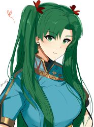 Rule 34 | 1girl, absurdres, alternate hairstyle, fire emblem, fire emblem: the blazing blade, green eyes, green hair, highres, long hair, looking at viewer, lyn (fire emblem), nintendo, ormille, smile, solo, twintails day