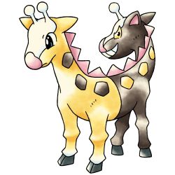 aqua_eyes back_spikes black_eyes closed_mouth colored_sclera constricted_pupils creatures_(company) evil_grin evil_smile full_body game_freak gen_2_pokemon girafarig girafarig_(prototype) giraffe grey_fur grin hooves horns looking_ahead looking_at_viewer looking_back multiple_heads nintendo no_humans official_style pokemon pokemon_focus pokemon_gsc pokemon_gsc_(prototype) prototype_design raciebeep simple_background single_horn smile solo standing sugimori_ken_(style) tachi-e transparent_background v-shaped_eyes watercolor_effect white_horns yellow_fur yellow_sclera