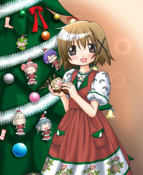 Rule 34 | 00s, 1girl, brown eyes, brown hair, character doll, christmas, christmas tree, hidamari sketch, hiro (hidamari sketch), houbunsha, kahis (sweetbriar), miyako (hidamari sketch), nazuna (hidamari sketch), nori (hidamari sketch), sae (hidamari sketch), solo, ume-sensei, yuno (hidamari sketch)