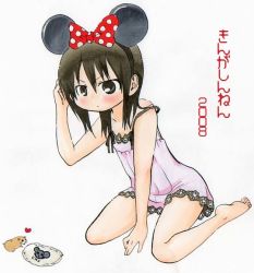 Rule 34 | blush, chikubi, cosplay, hamster, marui hitoha, minnie mouse (cosplay), mitsudomoe, panties, sakurai norio, underwear