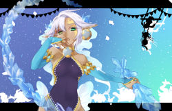 Rule 34 | 10s, cardfight!! vanguard, circus, grin, hair ornament, heterochromia, ice, leotard, looking at viewer, pale moon, smile, sword, turquoise beast tamer, weapon, white hair