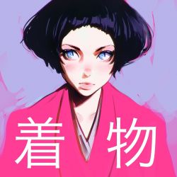 Rule 34 | 1girl, bad id, bad tumblr id, black hair, blue eyes, ilya kuvshinov, japanese clothes, kimono, original, short hair, solo, upper body