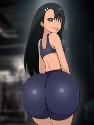 Rule 34 | 1girl, animated, ass, ass focus, ass shake, black hair, breasts, brown eyes, curvy, gym, gym shirt, gym uniform, highres, huge ass, ijiranaide nagatoro-san, medium breasts, nagatoro hayase, naughty face, shirt, solo, tagme, thick thighs, thighs, tongue, tongue out, video, wide hips, zonen404