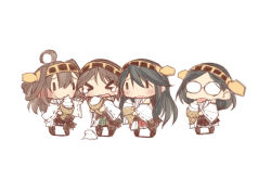 Rule 34 | &gt; &lt;, 10s, 4girls, ahiruaoba, ahoge, bare shoulders, black hair, blush, brown hair, chibi, closed eyes, detached sleeves, fallen, fallen down, food, glasses, hairband, haruna (kancolle), headgear, hiei (kancolle), ice cream, japanese clothes, kantai collection, kirishima (kancolle), kongou (kancolle), long hair, multiple girls, opaque glasses, open mouth, personification, short hair, simple background, skirt, smile, tanaka ahiru, tears, tongue, tongue out, white background, | |