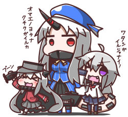 Rule 34 | &gt; &lt;, &gt; o, 3girls, :3, :d, ;d, > <, abyssal ship, ahoge, alternate costume, atago (kancolle), atago (kancolle) (cosplay), chibi, comic, cosplay, covered mouth, closed eyes, feiton, hat, horns, ikazuchi (kancolle), ikazuchi (kancolle) (cosplay), japanese clothes, kantai collection, kariginu, long hair, mittens, multiple girls, northern ocean princess, one eye closed, open mouth, pale skin, pleated skirt, purple eyes, re-class battleship, red eyes, ryuujou (kancolle) (cosplay), ryuujou (kancolle), school uniform, seaport princess, serafuku, short hair, silver hair, single horn, skirt, smile, tail, translation request, visor cap, x3, xd