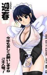 Rule 34 | blush, breasts, iroha (samurai spirits), large breasts, maid, nipples, samurai spirits, see-through, tagme