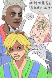 Rule 34 | 2boys, blonde hair, blouse, blue eyes, bowser, bowser (cosplay), collared shirt, commentary request, cosplay, crown, dark-skinned male, dark skin, diter-trsey, drawing, ekko (league of legends), ezreal, firelight ekko, green shirt, grey background, grey hair, jinx (league of legends), league of legends, luigi, luigi (cosplay), lux (league of legends), male focus, mario, mario (cosplay), mario (series), multiple boys, nintendo, official alternate hairstyle, princess peach, princess peach (cosplay), red shirt, shaded face, shirt, short hair, simple background, speech bubble, translation request, upper body