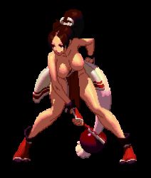 Rule 34 | 1girl, animated, animated gif, bouncing breasts, breasts, king of fighters xiii, lowres, nude, nude filter, pixel art, shiranui mai, snk, solo, sprite rip, the king of fighters, the king of fighters xiii, third-party edit, topless, transparent background