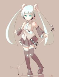 Rule 34 | absurdres, bad id, bad pixiv id, boots, child, hatsune miku, highres, microphone, numa123, solo, thigh boots, thighhighs, vocaloid