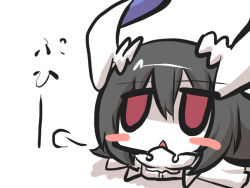 Rule 34 | 10s, abyssal ship, anchorage water oni, black hair, blush stickers, chibi, goma (gomasamune), horns, kantai collection, long hair, open mouth, red eyes, sketch, solo, triangle mouth