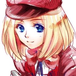 Rule 34 | 1girl, bad id, bad pixiv id, blonde hair, blue eyes, female focus, hat, kenny mccormick, looking at viewer, lowres, male focus, phillip pirrup, pip (south park), riko (kujira215), short hair, simple background, smile, solo, south park, upper body, white background