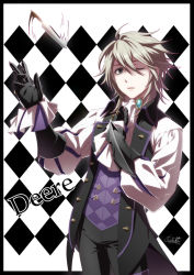 Rule 34 | 1boy, artist name, bad id, bad pixiv id, black eyes, blonde hair, butler, character name, dagger, dwyer (fire emblem), fire emblem, fire emblem fates, fuzuki yuu, gloves, knife, male focus, nintendo, one eye closed, open mouth, solo, weapon
