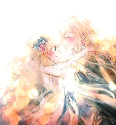 Rule 34 | 1boy, blonde hair, braid, earrings, face-to-face, happy, harukou50j, jewelry, long hair, magi the labyrinth of magic, mother and son, scheherazade (magi), smile, solo, titus alexius