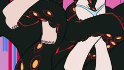 Rule 34 | 10s, animated, animated gif, breasts, clothes pull, lowres, octopus, one-piece swimsuit pull, panty &amp; stocking with garterbelt, panty (psg), stocking (psg), swimsuit, tentacles, underboob, visor