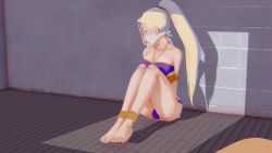 Rule 34 | 2girls, animated, arms behind back, bdsm, blonde hair, blue eyes, bondage, bound, bound ankles, bound arms, breasts, cleavage, cloth gag, collarbone, crotch seam, earrings, gag, gagged, haruno sakura, highres, improvised gag, indoors, interior, jewelry, midriff, multiple girls, naruto (series), navel, over the nose gag, pink hair, ponytail, rope, scrunchie, shepirotcloud, sleeping, sound, struggling, tagme, underwear, video, yamanaka ino