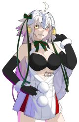 Rule 34 | 1girl, angry, breasts, buffy (risottosf), fate/grand order, fate (series), gloves, highres, jeanne d&#039;arc (fate), jeanne d&#039;arc alter (avenger) (fate), jeanne d&#039;arc alter (fate), jeanne d&#039;arc alter santa lily (fate), large breasts, long hair, looking at viewer, navel, solo