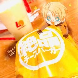 Rule 34 | + +, ahoge, ahoge wag, america (hetalia), axis powers hetalia, black gloves, blonde hair, blue eyes, blurry, blurry background, bomber jacket, chibi, cup, dated, disposable cup, expressive hair, food, glasses, gloves, happy, hetaratable, jacket, male focus, mini person, miniboy, on table, open mouth, saliva, smile, sparkle, table, v-shaped eyebrows