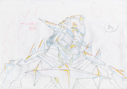 Rule 34 | 10s, armor, armored dress, ball gag, color trace, colorized, commentary, gag, gagged, gamagoori ira, gamagoori ira (scourge regalia), highres, key frame, kill la kill, no humans, official art, partially colored, production art, promotional art, shoulder spikes, simple background, sketch, spiked helmet, spikes, trigger (company), white background