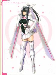 Rule 34 | 10s, 1girl, android, armor, armored boots, black hair, blue eyes, boots, breasts, closed mouth, concept art, covered navel, expressionless, facepaint, facial mark, forehead protector, frilled sleeves, frills, full body, green eyes, hand on own hip, hand on own chin, heart, heart background, highres, lips, long hair, long sleeves, looking at viewer, medium breasts, official art, page number, parted bangs, phantom queen ex-xecty, pleated skirt, ponytail, purple hair, shining (series), shining hearts, shiny skin, showgirl skirt, sketch, skin tight, skirt, solo, thigh boots, thighhighs, tony taka, transparent background, visor, white background, white skirt, zettai ryouiki