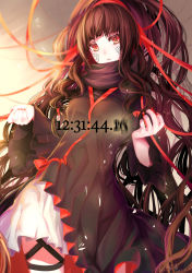 Rule 34 | 1girl, aki663, azami (kagerou project), black hair, japanese clothes, kagerou project, long hair, red eyes, ribbon