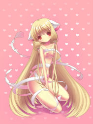 Rule 34 | 00s, android, artist request, blonde hair, breasts, brown eyes, chii, chobits, elda, highres, long hair, naked ribbon, nipples, nude, persocom, ribbon, robot ears, tagme