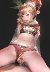 Rule 34 | 10s, 1girl, :d, aos, bar censor, bikini, bikini bottom aside, blonde hair, blue eyes, bobblehat, breasts, cape, censored, christmas, clarisse (granblue fantasy), cleavage, clothing aside, cum, cum in pussy, fur trim, granblue fantasy, hat, highres, leaning back, male pubic hair, midriff, mosaic censoring, navel, open mouth, cum overflow, penis, pubic hair, pubic stubble, pussy, red bikini, red cape, santa hat, sex, small breasts, smile, solo focus, straddling, sweat, sweatdrop, swimsuit, swimsuit aside, vaginal, wet